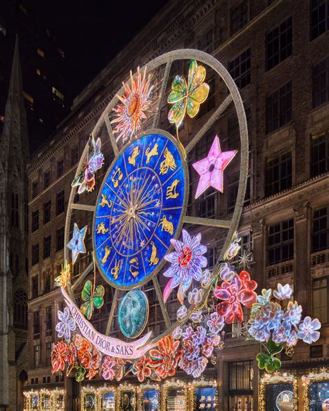 christian dior and saks clock|dior and saks light show.